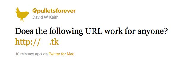 Screenshot of Tweet in Firefox on macOS Lion